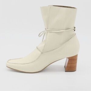Chic Cream Heeled Boots